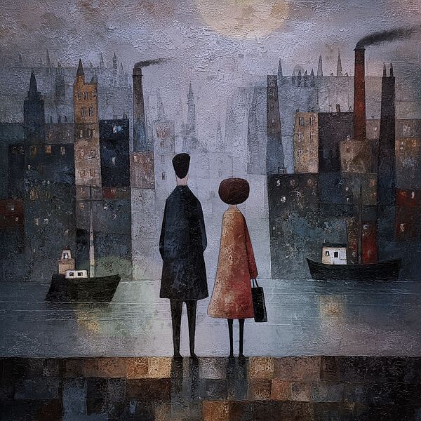 Shadows by the River Print