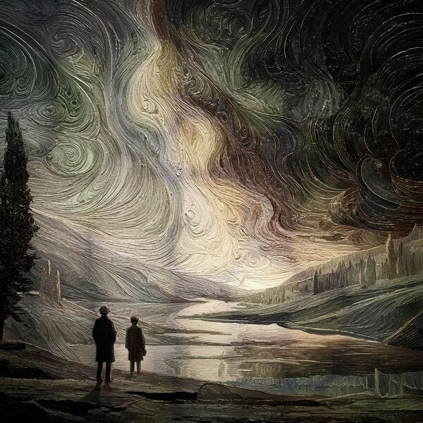 Swirling Light Print