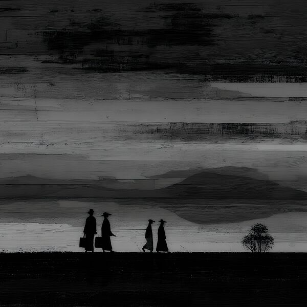 Silhouettes on the Edge Print