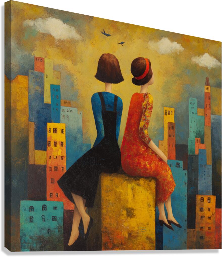 Red and Blue Canvas Print