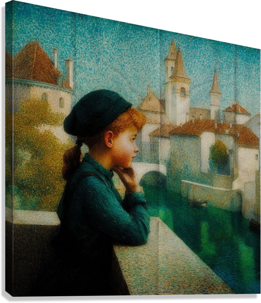 Through Her Eyes a Painted City Canvas Print