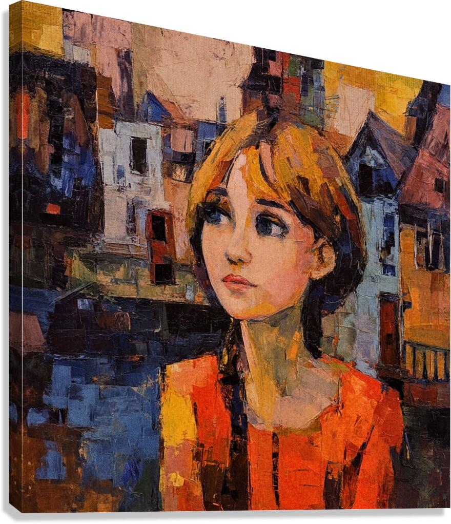 Expression in Orange Canvas Print