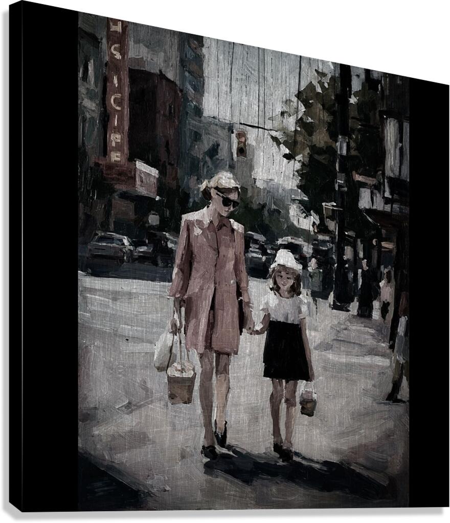 Sidewalk Stories Canvas Print