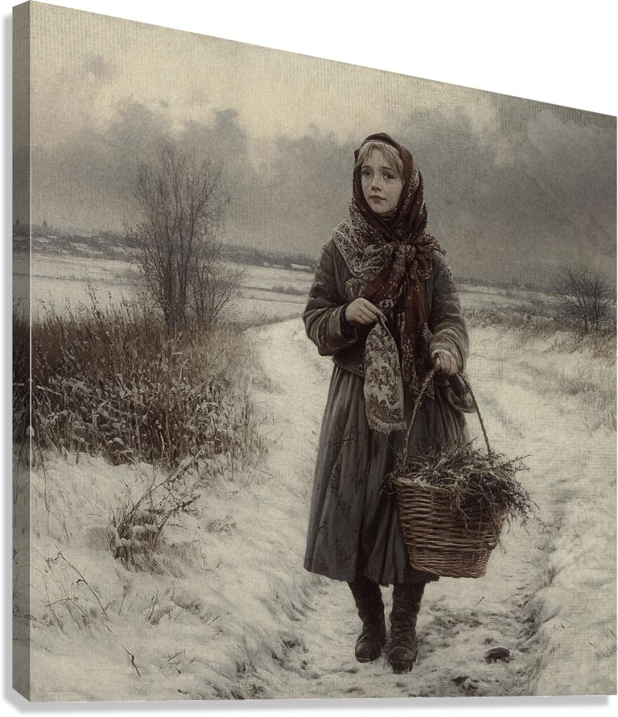 Winters Errand Canvas Print