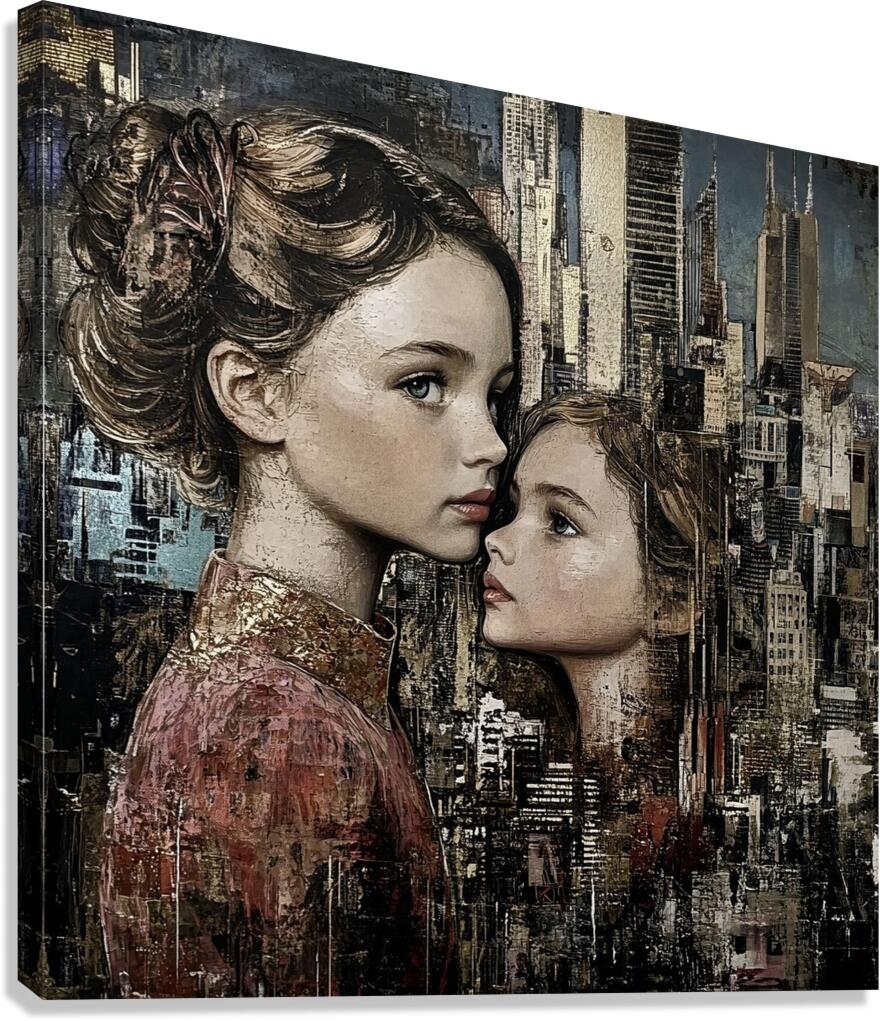 City Sisters Canvas Print