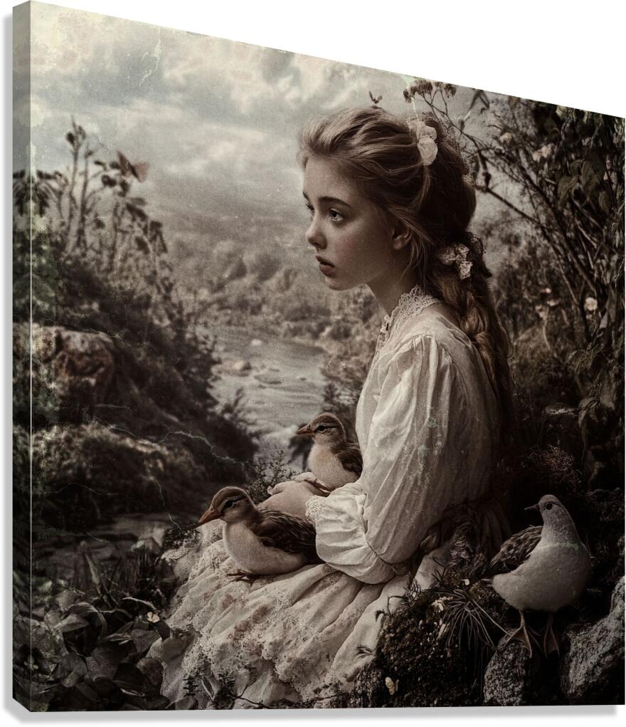 The Girl Who Spoke to Birds Canvas Print