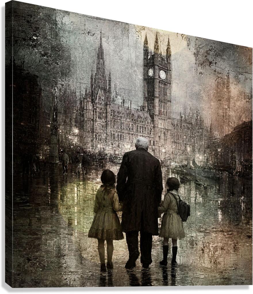 Beneath the Clocktower Canvas Print