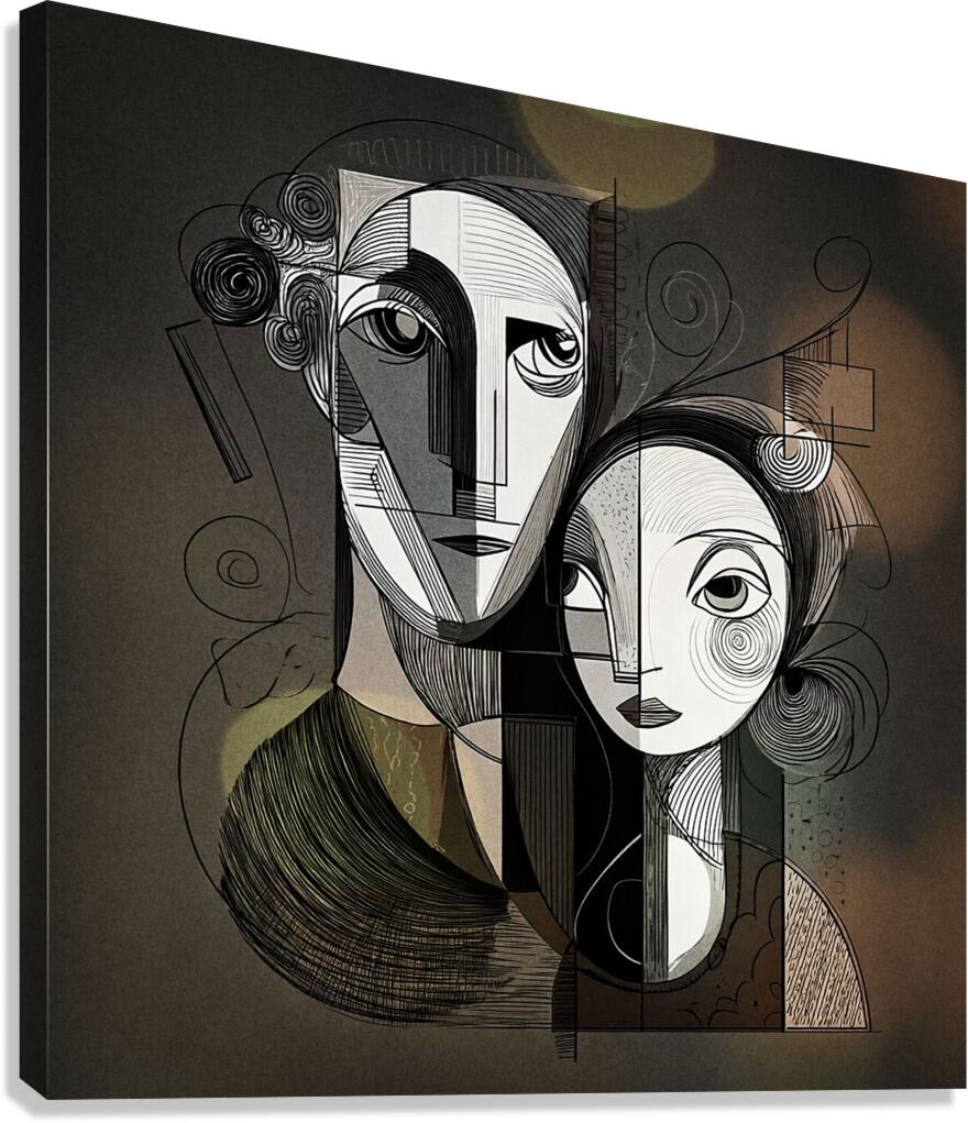 Dark Geometry Canvas Print