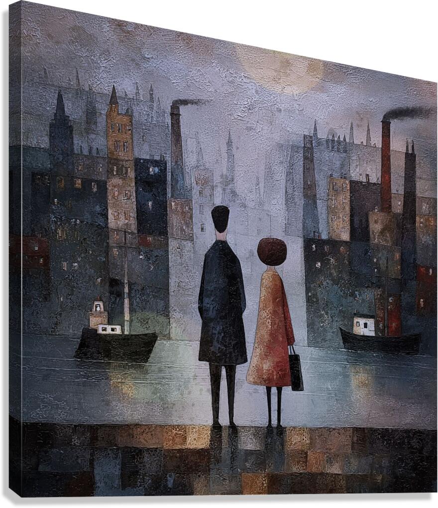 Shadows by the River Canvas Print