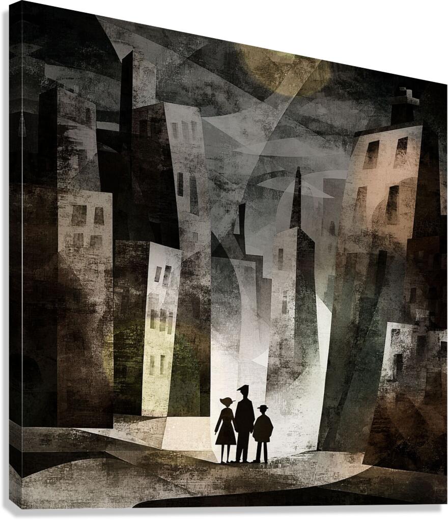 Between Crooked Towers Canvas Print