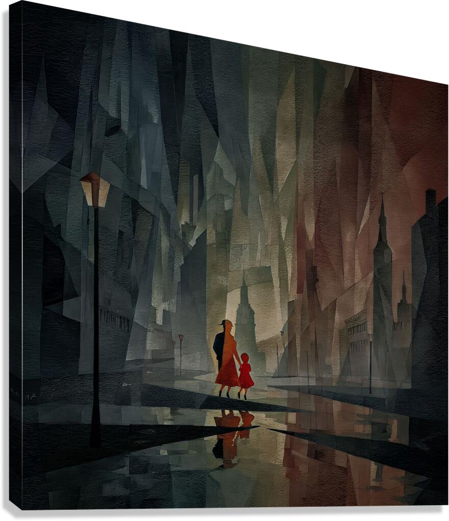 Crimson in the Rain Canvas Print
