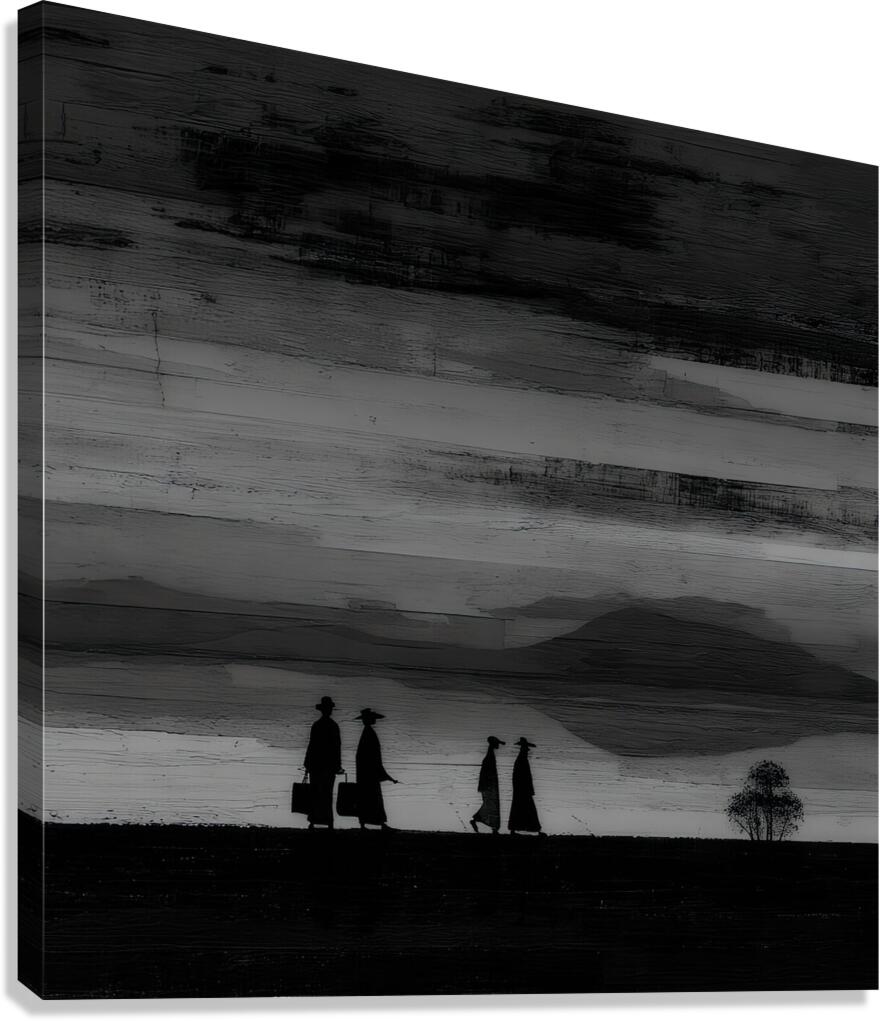 Silhouettes on the Edge Canvas Print