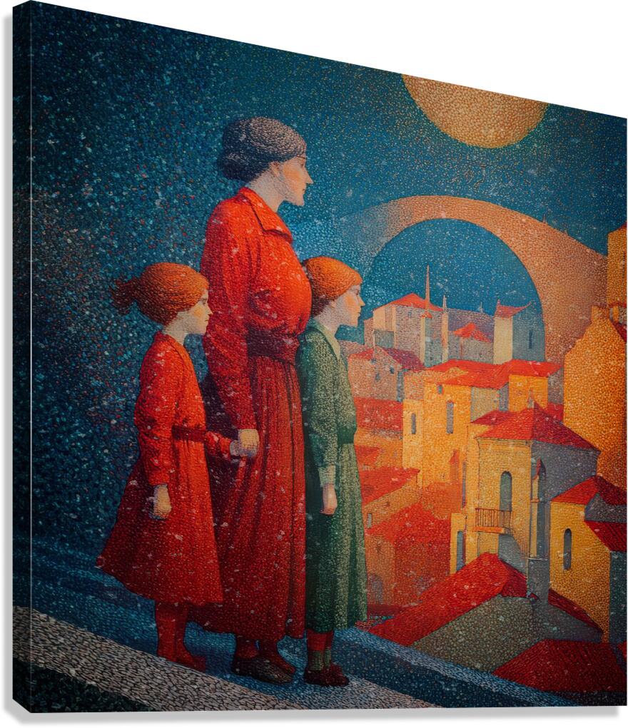 The Joy of Falling Snow Canvas Print