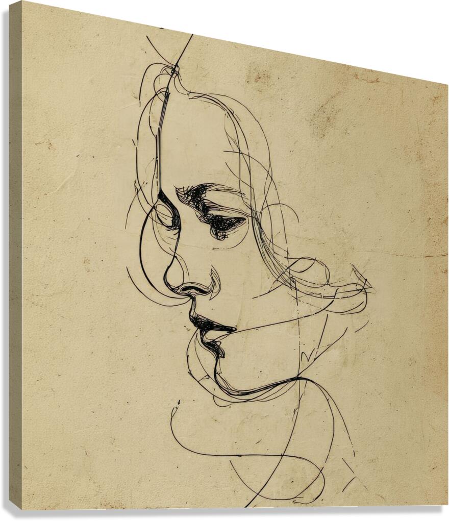 Inked with Uncertainty Canvas Print