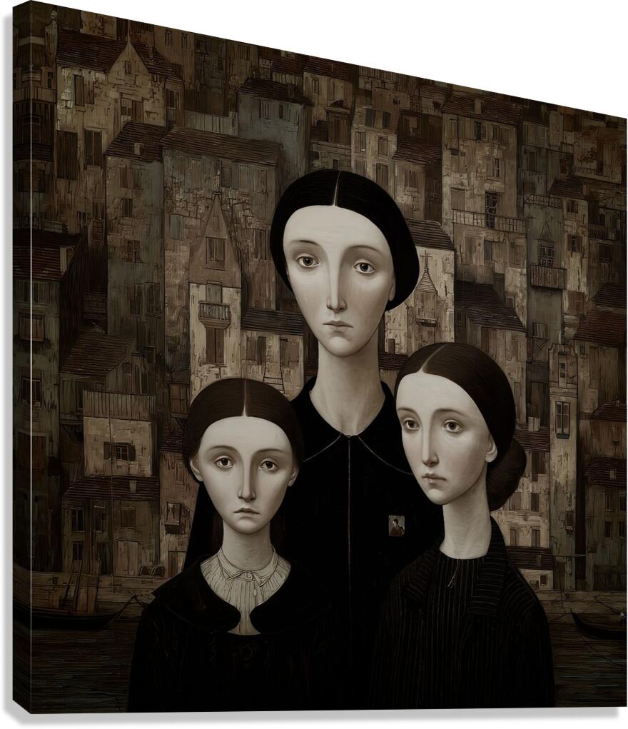 Three Gazes Canvas Print