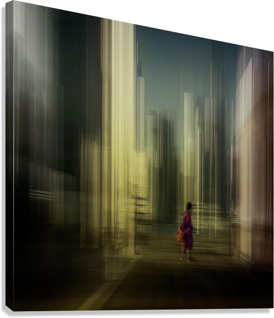The Blurred City Canvas Print