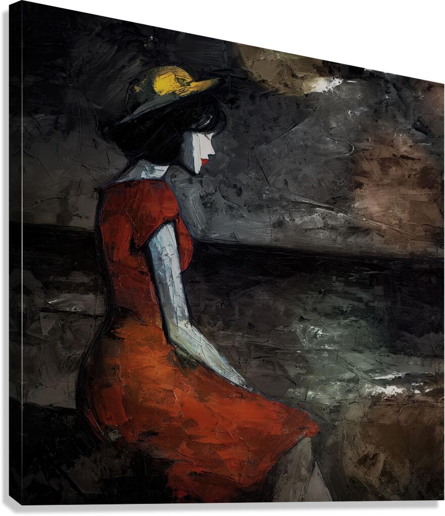 Stillness in Scarlet Canvas Print