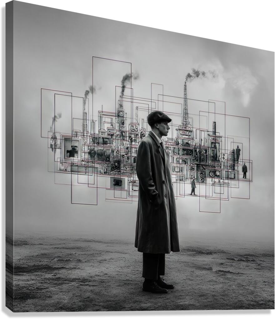 The Lines of Industry Canvas Print