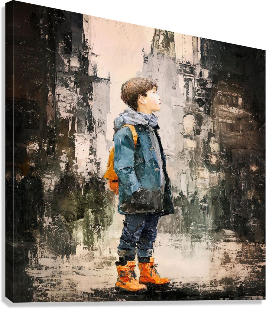 In Orange Boots Canvas Print