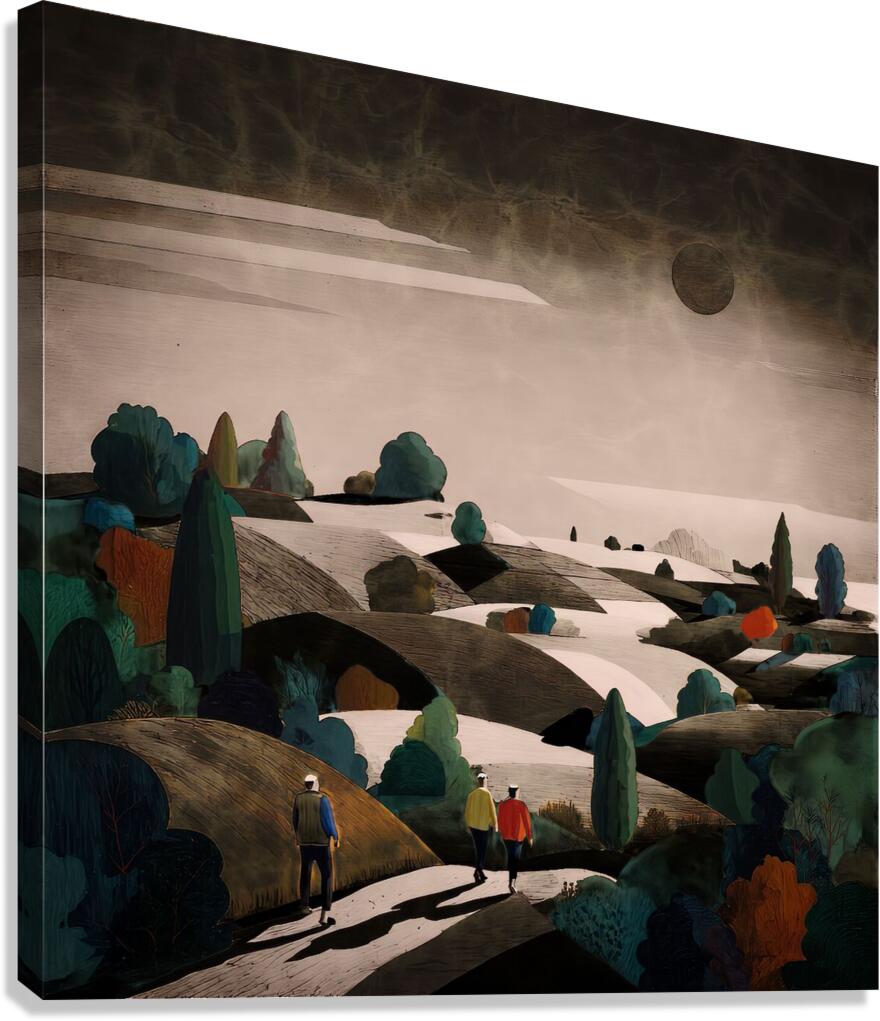 A Quiet Walk Canvas Print