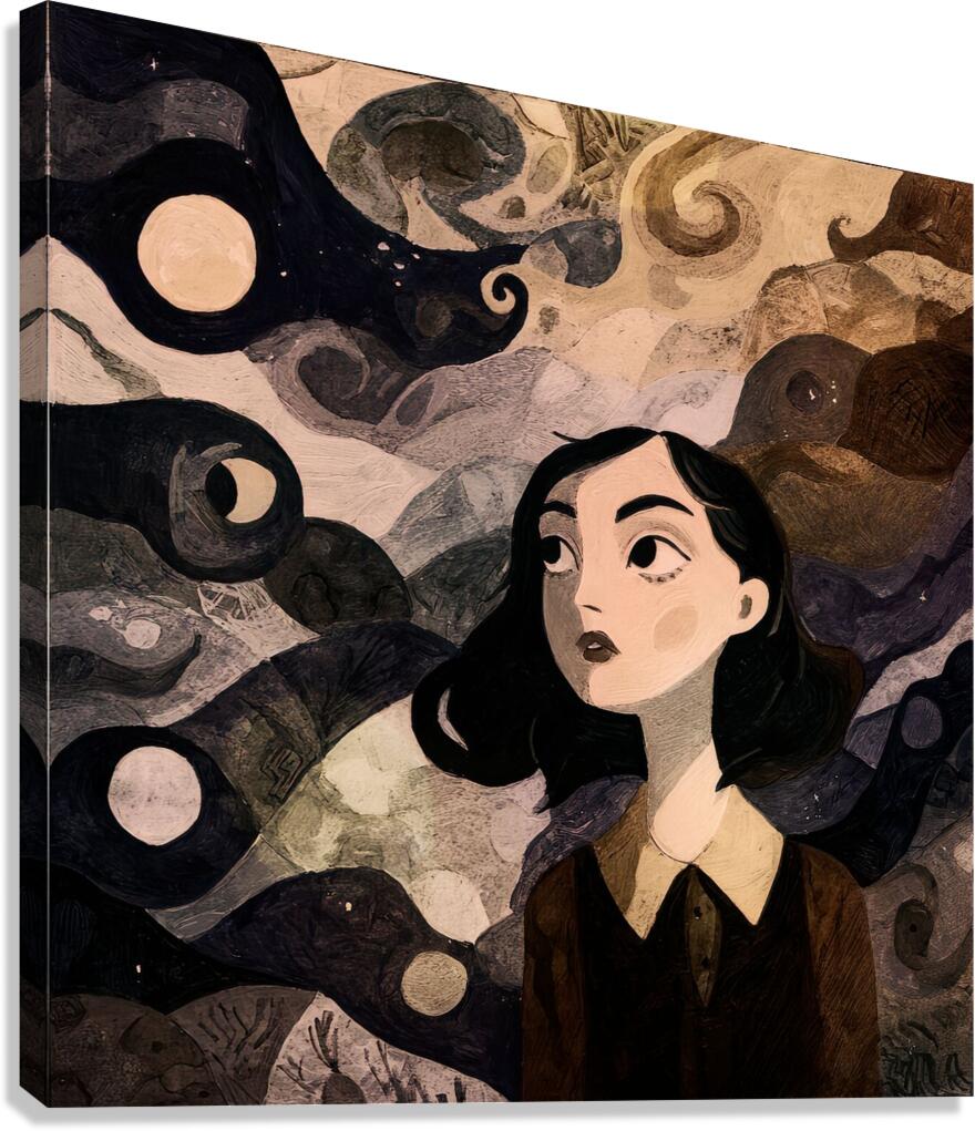 Where Thoughts Begin to Spiral Canvas Print