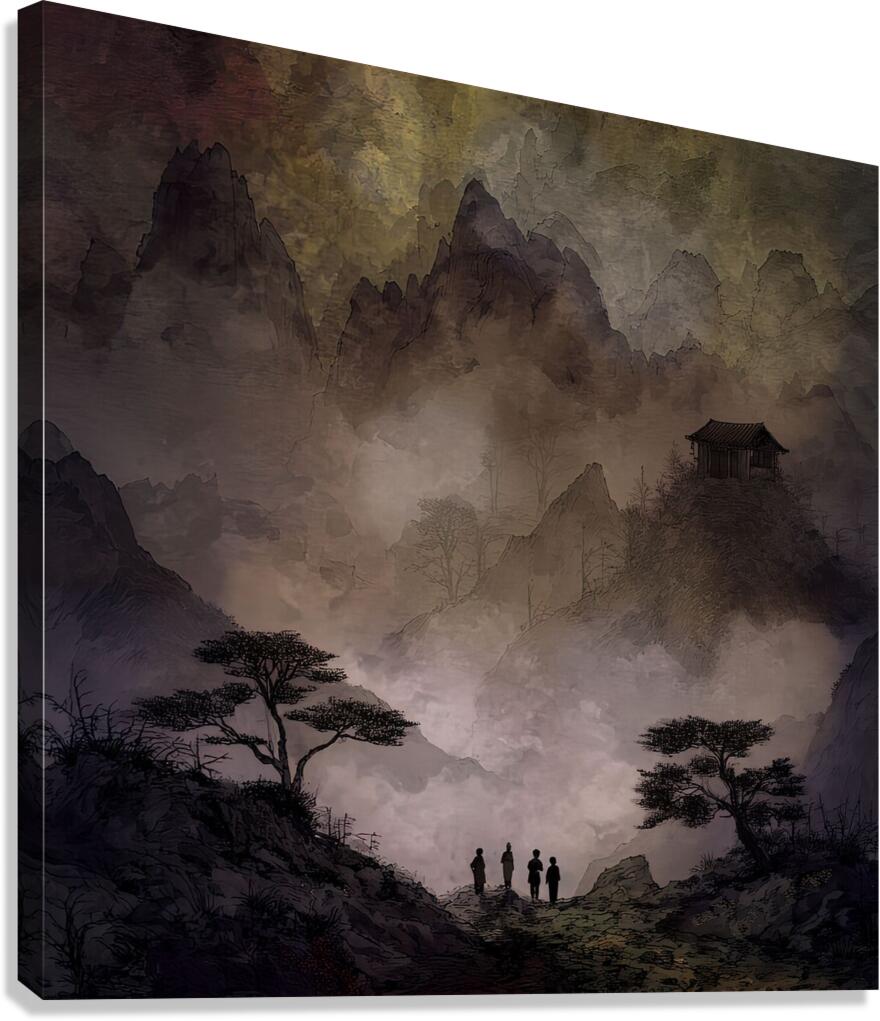 Shrine in the Mist Canvas Print