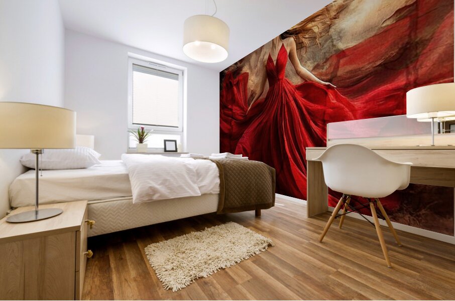 Draped in Fire Mural print