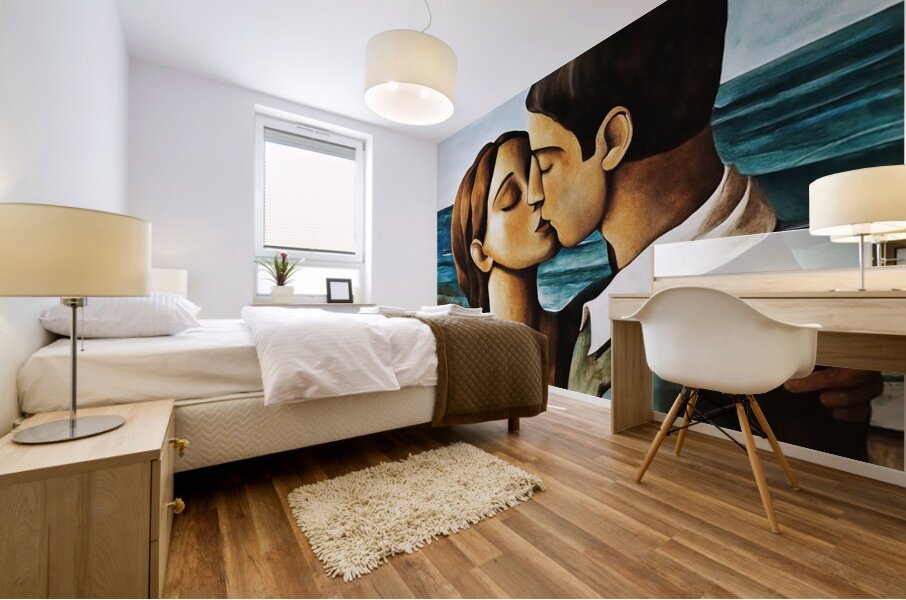 The Kiss Mural print