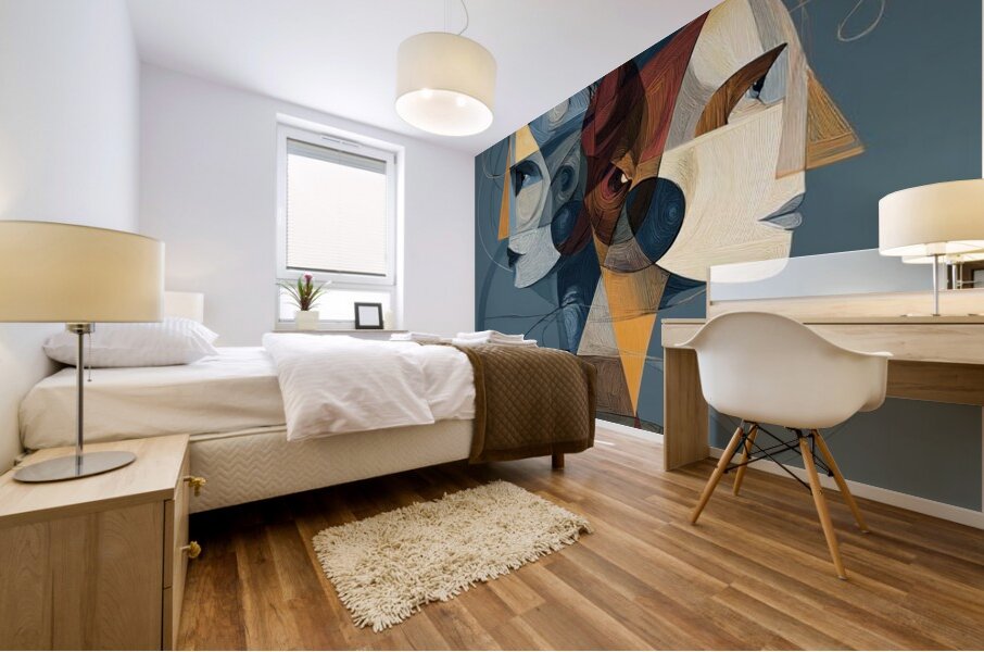 Echoes in Geometry Mural print