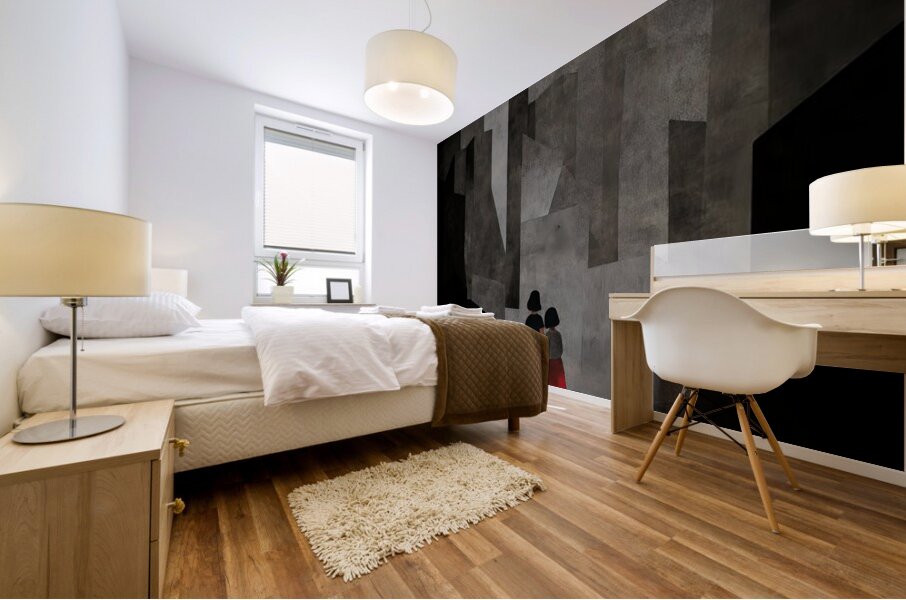 Grey Horizons Mural print