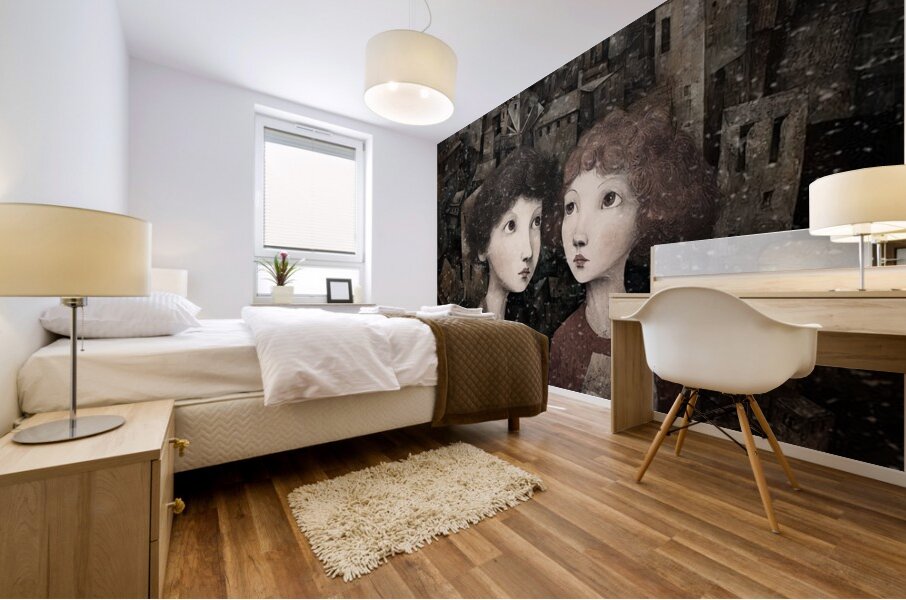 The First Snowfall Mural print