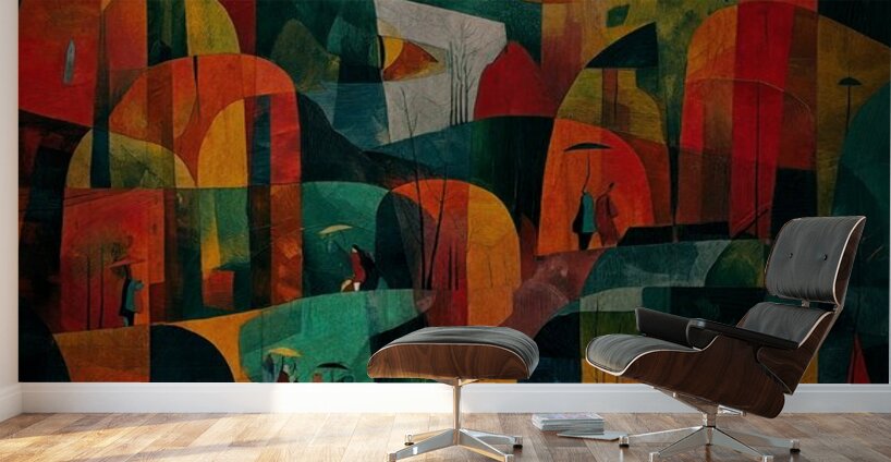 Dance of Umbrellas Wall Murals