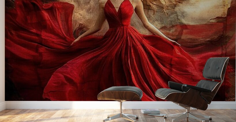 Draped in Fire Wall Murals