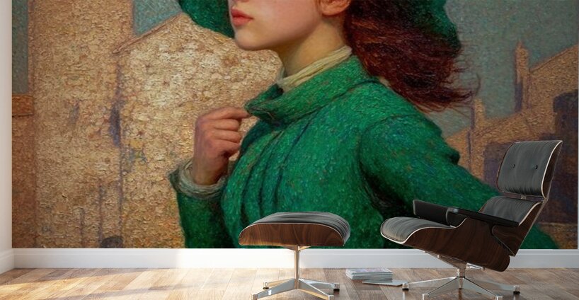 A Portrait in Green Wall Murals