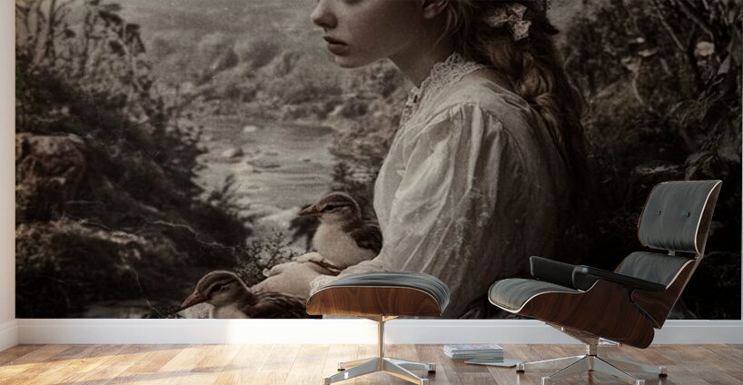 The Girl Who Spoke to Birds Wall Murals