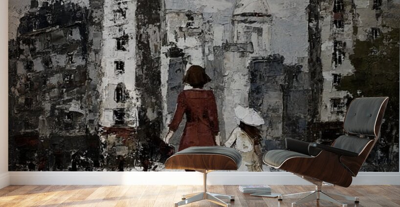 Crimson and Cream Wall Murals