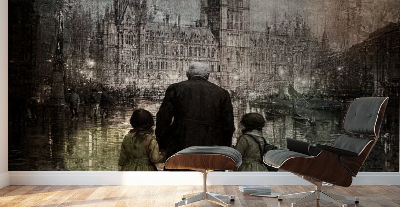 Beneath the Clocktower Wall Murals