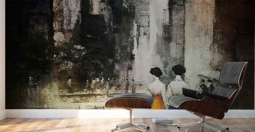 Gold and Blue Wall Murals