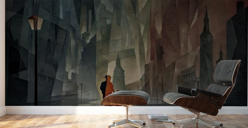 Crimson in the Rain Wall Murals