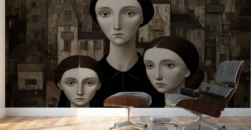 Three Gazes Wall Murals