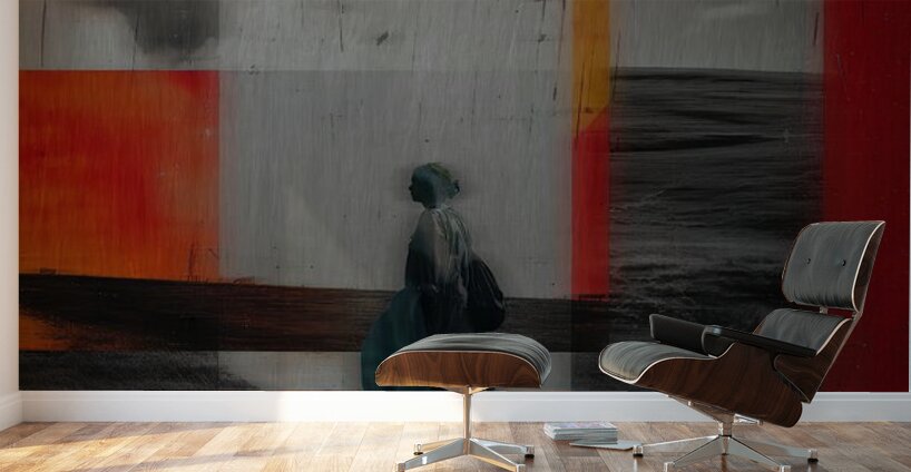 Burnt Orange Silence Wall Murals