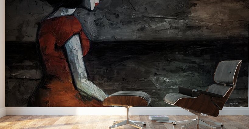Stillness in Scarlet Wall Murals