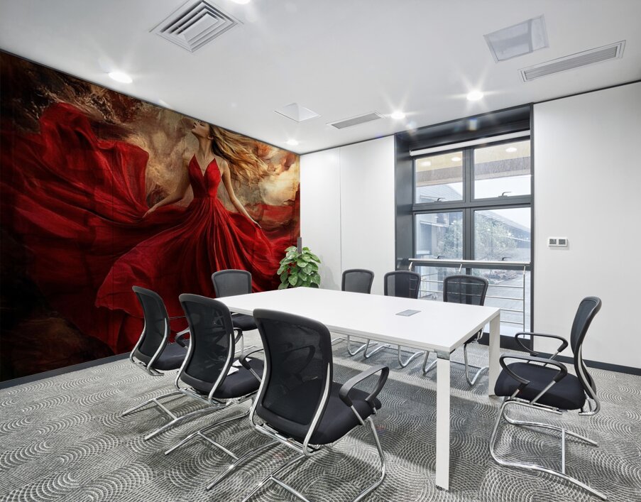 Draped in Fire Wall Printing