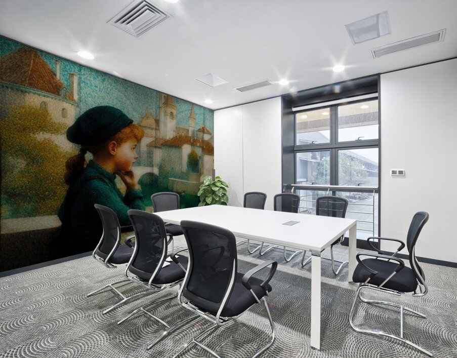 Through Her Eyes a Painted City Wall Printing