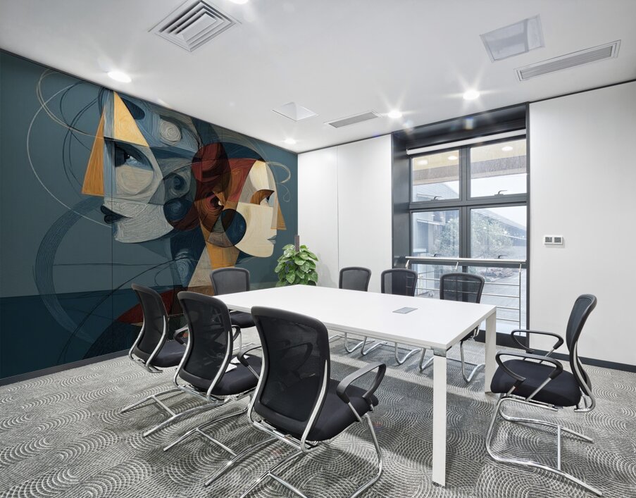 Echoes in Geometry Wall Printing