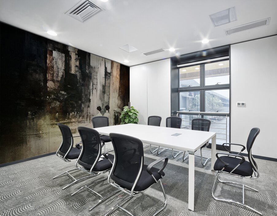 Gold and Blue Wall Printing