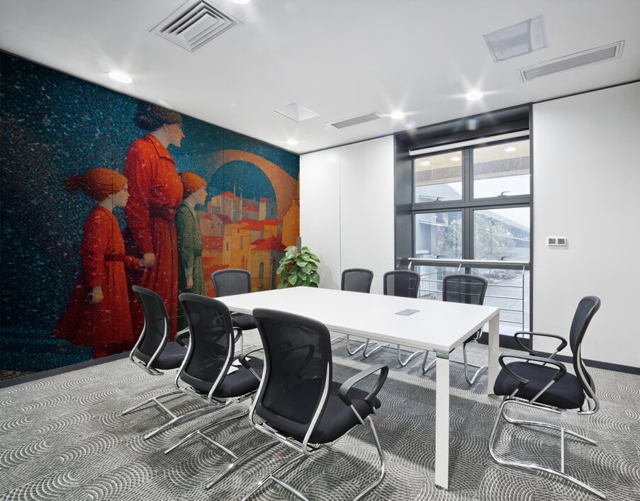 The Joy of Falling Snow Wall Printing