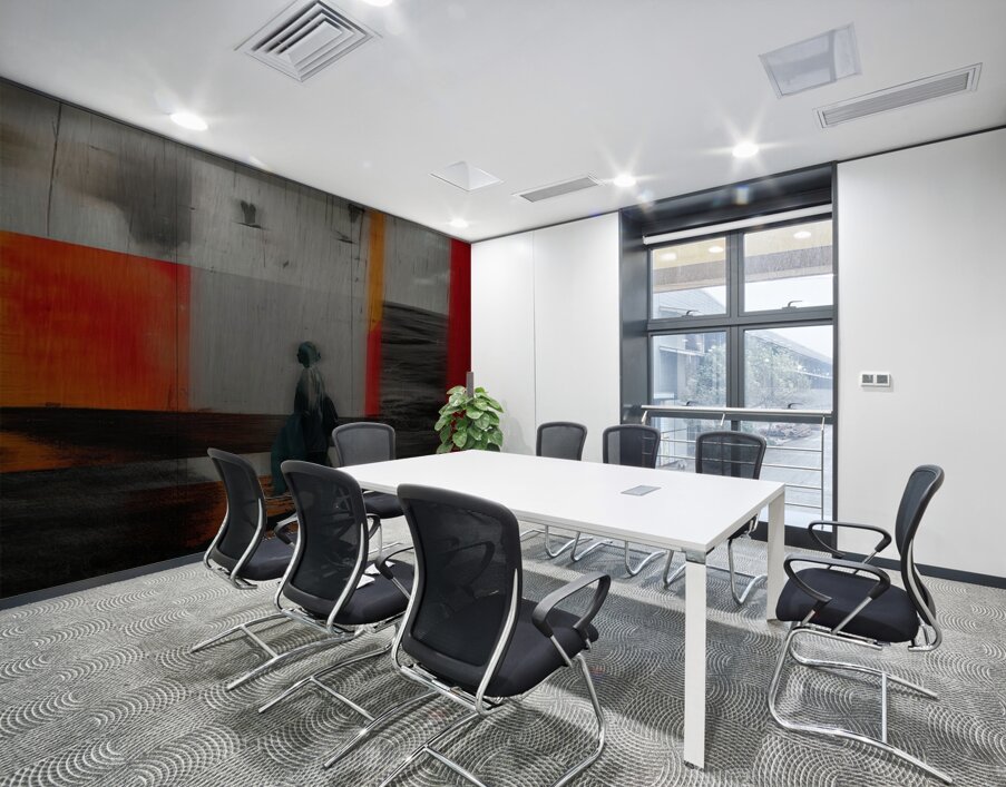 Burnt Orange Silence Wall Printing