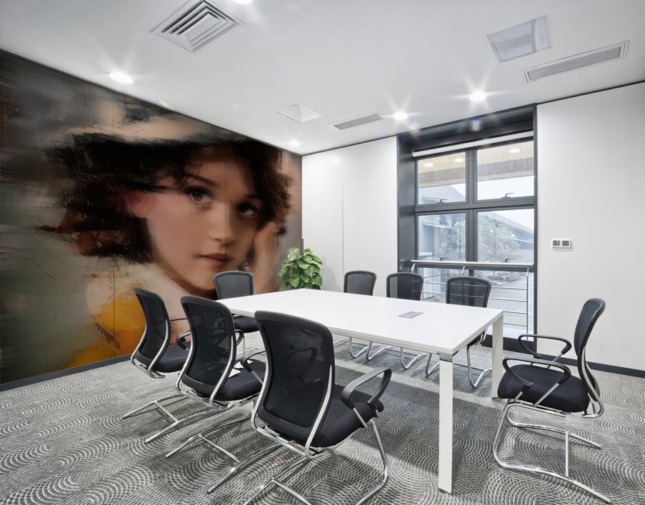 Portrait in Dissolve Wall Printing