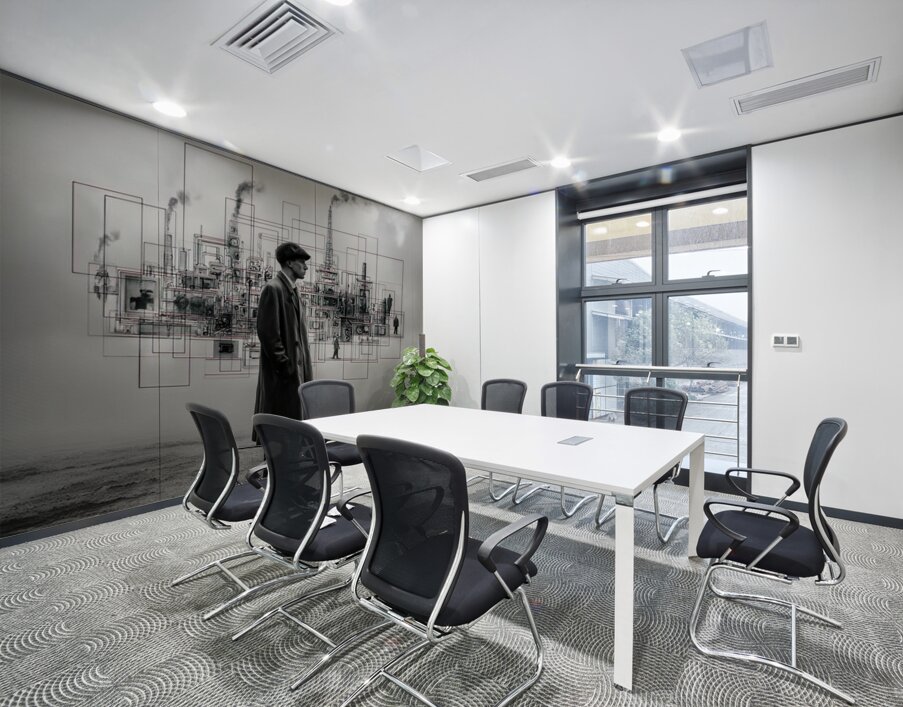 The Lines of Industry Wall Printing